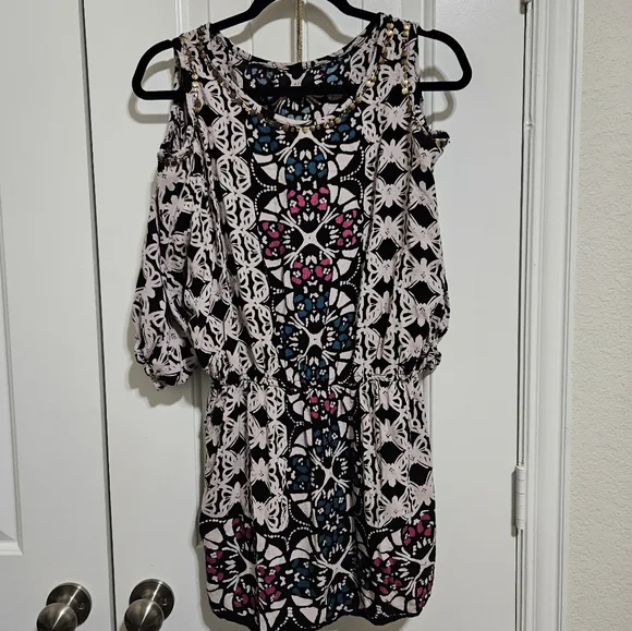Angie boho tunic or dress L EUC - Picture 6 of 13
